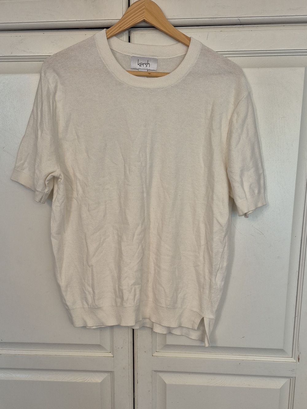 Kersh Cream Short Sleeve Knit Tee